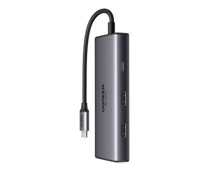 Stacja dokująca do laptopa UGREEN Adapter 6w1 CM498 Hub USB / 2x USB-A 3.0 USB-C 3.0 2xHDMI PD